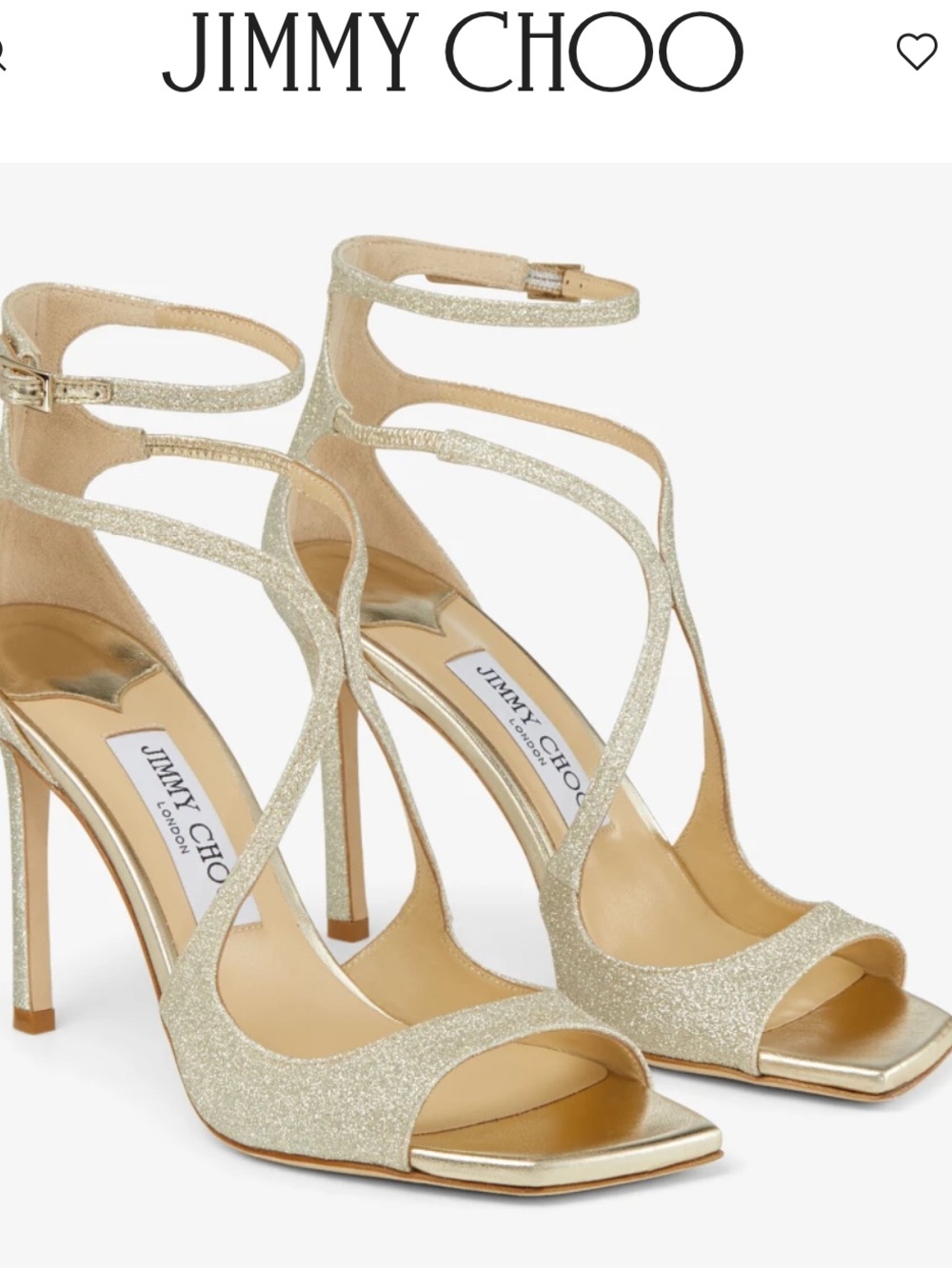 Jimmy Choo Glitter Strappy Stiletto